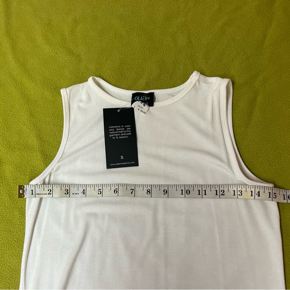 White Sleeveless Maternity T - Small - Picture 6 of 7